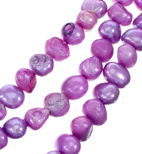 3-Strand Pink Fresh Water Pearl Twisted Bead Necklace JX121479